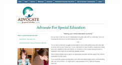 Desktop Screenshot of advocate4specialed.com